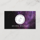 Moderne make-up artiest minimalistische cirkel gez visitekaartje (Voorkant)