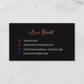 Moderne make-up artiest rode lippen visitekaartje (Achterkant)