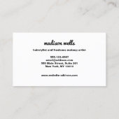 Moderne Make-up Artiest Roze Sequin Lippen Visitekaartje (Achterkant)