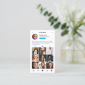 Moderne make-up artiest schoonheid Instagram raste Visitekaartje (Staand voorkant)