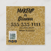 moderne make-up artiest schoonheid is mijn bedrijf vierkante visitekaartje (Achterkant)