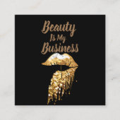 moderne make-up artiest schoonheid is mijn bedrijf vierkante visitekaartje (Voorkant)