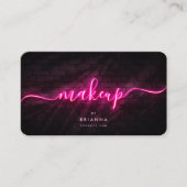 Moderne Make-up Artiest Schoonheid Salon Hot Pink Visitekaartje (Voorkant)