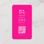 Moderne Make-up Artiest Schoonheid Salon Hot Pink Visitekaartje (Achterkant)