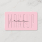 Moderne make-up artiest schoonheid salon roze mono visitekaartje (Voorkant)