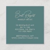 Moderne make-up artiest zalm groen Abstracte vorme Vierkante Visitekaartje (Voorkant)