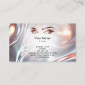 Moderne make-up Artis wimpers Roos goud opaal Contactkaartje (Achterkant)