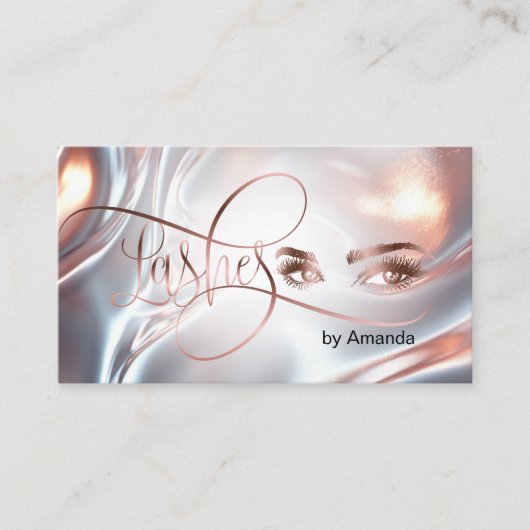 Moderne make-up Artis wimpers Roos goud opaal Contactkaartje (Voorkant)