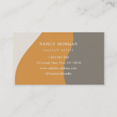 Moderne make-up artist Earth Tones Visitekaartje (Achterkant)