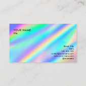 Moderne Make-up Artist Eyes Lashes Holografische B Visitekaartje (Achterkant)