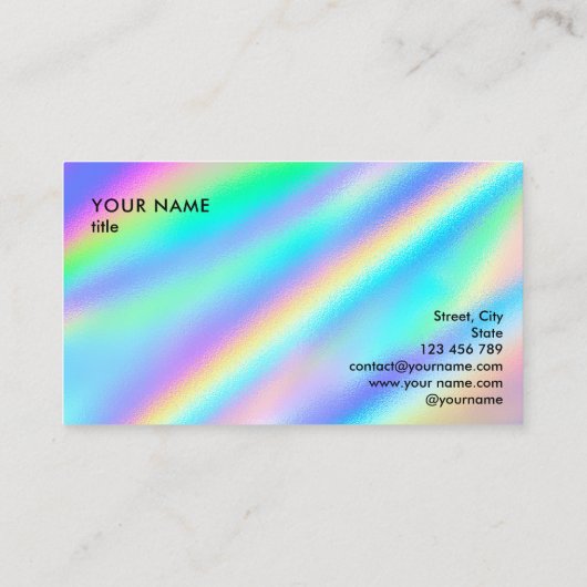 Moderne Make-up Artist Eyes Lashes Holografische B Visitekaartje (Achterkant)