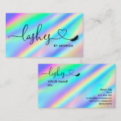 Moderne Make-up Artist Eyes Lashes Holographic Visitekaartje (Voorkant / Achterkant)