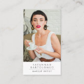 Moderne make-up artist Foto QR Code Social Media Visitekaartje (Voorkant)
