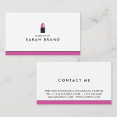 Moderne make-up artist met lipstick Logo Visitekaartje (Voorkant / Achterkant)