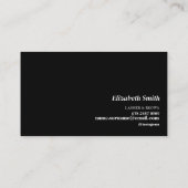 Moderne make-up artist zwart en goud visitekaartje (Achterkant)