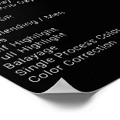 Moderne, make-up foto salon prijslijst poster (Hoek)