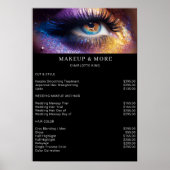 Moderne, make-up foto salon prijslijst poster (Voorkant)