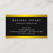 Moderne make-up kunstenaar faux glitter chic roze visitekaartje (Achterkant)