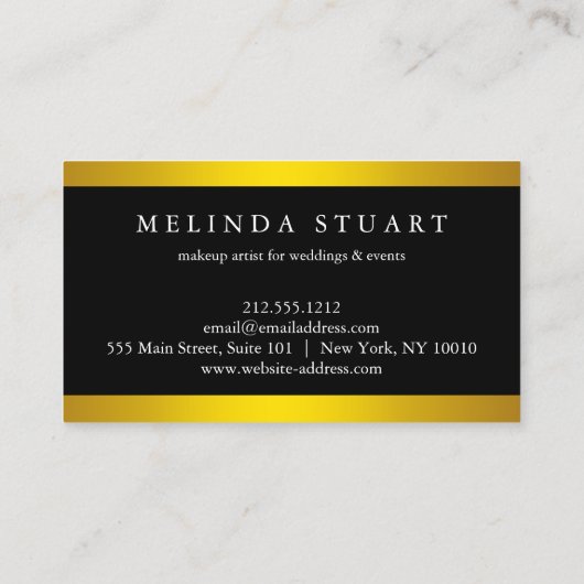 Moderne make-up kunstenaar faux glitter chic roze visitekaartje (Achterkant)