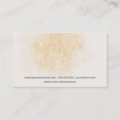 Moderne make-up kunstenaar penseelfotoglitter visitekaartje (Achterkant)