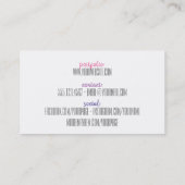 moderne make-up kunstenaar waterverf paarse grunge visitekaartje (Achterkant)