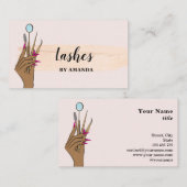 Moderne make-up wenkbrauw ogen wimpers Girly Busin Visitekaartje (Voorkant / Achterkant)