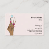 Moderne make-up wenkbrauw ogen wimpers Girly Busin Visitekaartje (Achterkant)