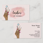 Moderne make-up wenkbrauw ogen wimpers Girly Busin Visitekaartje (Voorkant / Achterkant)