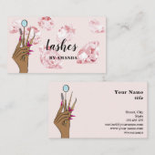 Moderne make-up wenkbrauw ogen wimpers Girly Busin Visitekaartje (Voorkant / Achterkant)