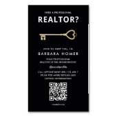 Moderne makelaar benoeming QR Magnetisch Visitekaartje (Voorkant Verticaal)