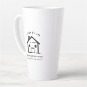 Moderne makelaar Business Logo Custom Latte Mok (Linkerhoek)