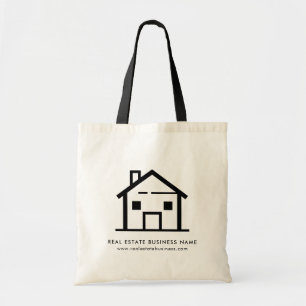 Moderne makelaar Business Logo Custom Tote Bag