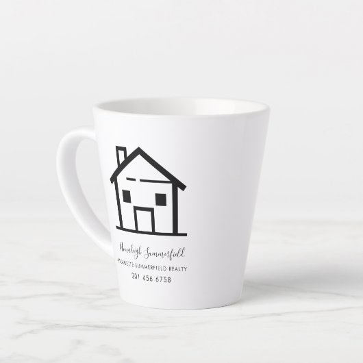 Moderne makelaar Business Swag Custom Latte Mok (Linkerhoek)