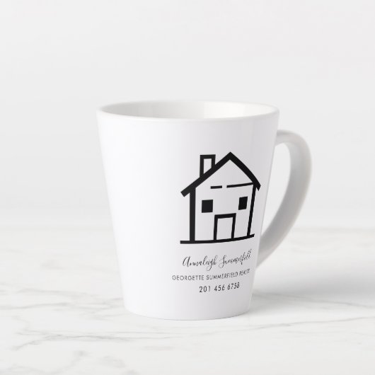 Moderne makelaar Business Swag Custom Latte Mok (Rechterhoek)