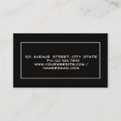 Moderne makelaar Goud Glitter Huis Dak Visitekaartje (Achterkant)