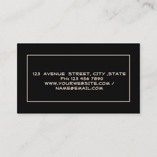 Moderne makelaar Goud Glitter Huis Dak Visitekaartje (Achterkant)