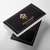 Moderne makelaar Goud Huis Logo & Zwart Visitekaartje