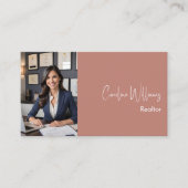 Moderne makelaar in onroerend goed foto stoffig ro visitekaartje (Voorkant)