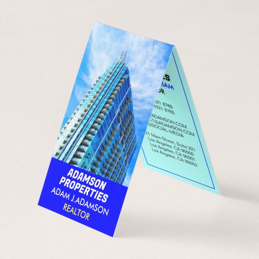 Moderne makelaar in onroerend goed (makelaar) gevo visitekaartje (Voorkant)