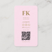 Moderne makelaar Initialen Visitekaartje (Achterkant)