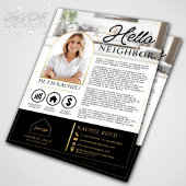 Moderne makelaar Introductiebrief Flyer