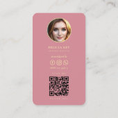 Moderne makelaar makelaar foto QR-code Visitekaartje (Achterkant)