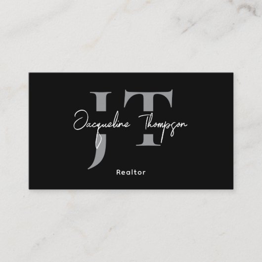 Moderne makelaar makelaar foto QR-code Visitekaartje (Voorkant)