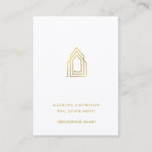 Moderne makelaar makelaar Logo Gold Visitekaartje (Voorkant)