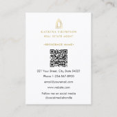 Moderne makelaar makelaar Logo Gold Visitekaartje (Achterkant)