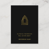 Moderne makelaar makelaar Logo Luxury Gold Visitekaartje (Voorkant)
