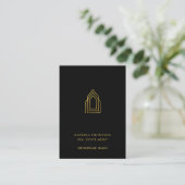 Moderne makelaar makelaar Logo Luxury Gold Visitekaartje (Staand voorkant)