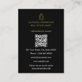 Moderne makelaar makelaar Logo Luxury Gold Visitekaartje (Achterkant)