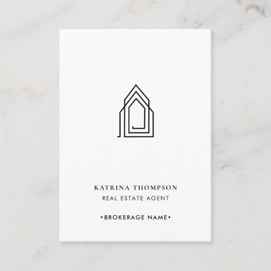 Moderne makelaar makelaar makelaar Logo Visitekaartje (Voorkant)