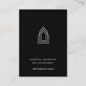 Moderne makelaar makelaar makelaar Logo zwart wit Visitekaartje (Voorkant)